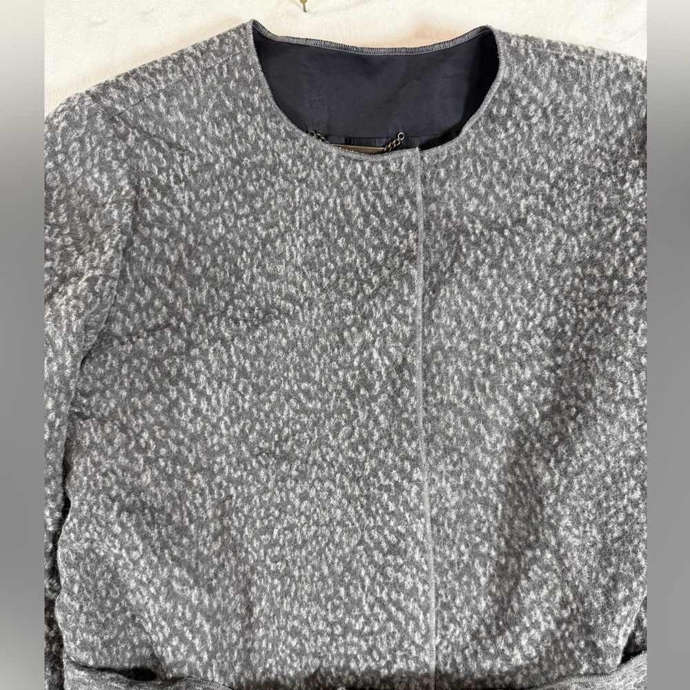 Dolce & Gabbana D&G Runway Wool Cotton Blend EU46 Gray Textured Teddy Jacket - Picture 2 of 12